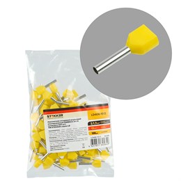 LD406-1512 Наконечник штыревой втулочный изолированный НШВИ(2) 1,5-12 (упаковка 100 шт)