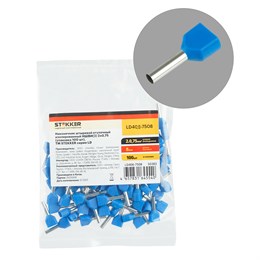 LD406-7508 Наконечник штыревой втулочный изолированный НШВИ(2) 0,75-8 (упаковка 100 шт)