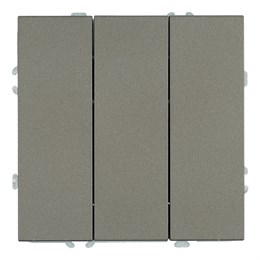 Выключатель 3-клавишный (механизм), STEKKER, 250В, 10А, серия Эмили, RSW10-5108-09, антрацит, soft touch