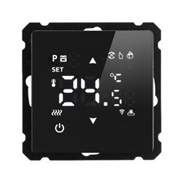 Терморегулятор Wi-Fi (механизм), STEKKER, 250В, 3500Вт, серия Катрин, GLS00-7119-05, черный