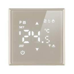 Терморегулятор Wi-Fi (механизм), STEKKER, 250В, 3500Вт, серия Эмили, RSW00-5119-08, кашемир, soft touch