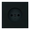 Розетка 1-местная с защитной шторкой (механизм), STEKKER, б/з, 250В, 16А, серия Мия, RST16-3109-05, черный бархат - фото 103168