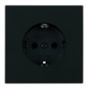 Розетка 1-местная с защитной шторкой с/з (механизм), STEKKER, 250В, 16А, серия Мия, RST16-3110-05, черный бархат - фото 103188