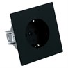 Розетка 1-местная с защитной шторкой с/з (механизм), STEKKER, 250В, 16А, серия Мия, RST16-3110-05, черный бархат - фото 103189