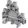 ABB M4/6.D2 Entrelec Клеммник винтовой 2-х уровневый до 4мм.кв., серый "фазный" - фото 25988