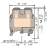 ABB M35/16.P Entrelec Клеммник винтовой до 35 мм.кв., зеленый "земля" - фото 26115