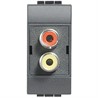 L4269R Bticino LivingLight. «Двойной разъём типа RCA под зажим ( «»тюльпан»»)» - фото 28400