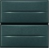 BT Axolute Антрацит Axial Выключатель кнопочный 10А (2 NO контакта), 2 мод - фото 28682