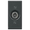 BT Axolute Антрацит Розетка TV проходная папа с возможностью обратной связи 1 мод - фото 28708