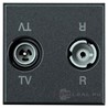 BT Axolute Антрацит Розетка ТV-RD оконечная 2 мод - фото 28747