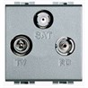 NT4210D Bticino Тройная коаксиальная оконечная розетка для TV - фото 28754