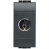 L4022C Bticino LivingLight. Переключатель с ключом. цвет антрацит - фото 28766