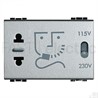 NT4177 Bticino Розетка для бритв с изолирующим трансформатором. питание 230В 50/60Гц - фото 28832