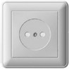 Wessen 59 Белый Розетка б/з в сборе с рамкой RS16-151-18 - фото 28950