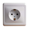 Lexel Этюд Белый Розетка 1-ая с/з с защитными шторками IP44 (PC16-044B) - фото 29004