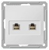 Wessen 59 Белый Розетка двойная ТЛФ комп 5е (RJ11 RJ45) RSI-251TK5E-1-86 - фото 29156