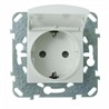 Schneider Electric Unica Белый Розетка 1-ая с/з, с крышкой и защитными шторками, винт.зажим (MGU5.037.18TAZD) - фото 29195