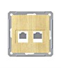 Wessen 59 Сосна Розетка двойная ТЛФ комп 5е (RJ11 RJ45) RSI-251TK5E-7-86 - фото 29199