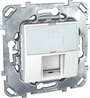Schneider Electric Unica Белый Розетка ТЛФ(RJ12) 1-ая 6 контактов с полем для надписи (MGU5.493.18ZD) - фото 29239