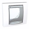 Schneider Electric Unica Белый Розетка 1-ая с/з, IP44 с прозрачной крышкой и рамкой (моноблок) (MGU61.037.18) - фото 29241