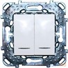 Schneider Electric Unica Белый Выключатель 2-клавишный с подсветкой (сх 5) (MGU5.0101.18NZD) - фото 29259