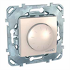 Schneider Electric Unica Бежевый Светорегулятор поворотный 40-400W для л/н;г/л с обмот. тр-ром (MGU5.511.25ZD) - фото 29304