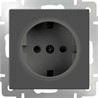 Розетка с заземлением Werkel WL07-SKG-01-IP20 серо-коричневый - фото 29659