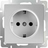 Розетка с заземлением Werkel WL06-SKG-01-IP20 серебряный - фото 29669
