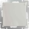 Розетка влагозащ. с зазем. с защит. крышкой и шторками Werkel WL03-SKGSC-01-IP44-ivory слоновая кость - фото 29699