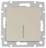 Выключатель одноклавишный проходной с подсветкой Werkel WL03-SW-1G-2W-LED-ivory слоновая кость - фото 29733