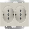 Розетка двойная с заземлением Werkel WL03-SKG-02-IP20 слоновая кость - фото 29735