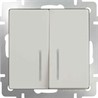 Выключатель двухклавишный с подсветкой Werkel WL03-SW-2G-LED-ivory слоновая кость - фото 29753
