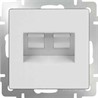 Розетка телефонная RJ-11 и Еthernet RJ-45 Werkel WL01-RJ11-45 белая - фото 29774