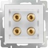 Акустическая розетка Werkel WL01-AUDIOx4 белый - фото 29802