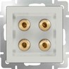 Акустическая розетка Werkel WL03-AUDIOx4 слоновая кость - фото 29803