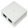 Комбинированная розетка накладная тел. комп. RJ-11 RJ-45 REXANT - фото 33400
