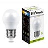Лампа светодиодная Feron LB-95 Шарик E27 7W 175-265V 4000K - фото 49079