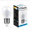 Лампа светодиодная Feron LB-95 Шарик E27 7W 175-265V 6400K - фото 49081