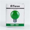 Лампа светодиодная Feron LB-371 Шар E27 3W 230V зеленый - фото 54921