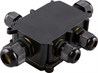 Коробка распределительная FERON LD525 водонепроницаемая на 5 выходов, 450V, 140х100х36, черный - фото 55174