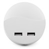 Светильник ночник Feron c 2мя USB выходами, FN1122 0,5W 230V, белый - фото 58257