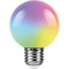 Лампа светодиодная Feron LB-371 Шар матовый E27 3W 230V RGB быстрая смена цвета - фото 60383