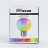 Лампа светодиодная Feron LB-371 Шар матовый E27 3W 230V RGB плавная сменая цвета - фото 61919