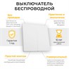 Выключатель беспроводной FERON, TM82 SMART, 230V, 500W, двухклавишный, белый - фото 62167