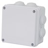 Коробка разветвительная STEKKER EBX30-02-65, 100*100*70 мм, 7 мембранных вводов, IP65, светло-серая - фото 62830