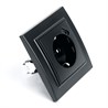 Розетка 1-местная c/з и с USB STEKKER, PST16-9011-03, 250В, 16А, с защитной шторкой, серия Эрна, черный - фото 63007