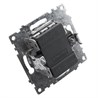 Выключатель 2-клавишный c индикатором (механизм), STEKKER GLS10-7102-03, 250В, 10А, серия Катрин, серебро - фото 63224