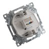 Розетка компьютерная 1-местная RJ-45 (механизм), STEKKER GLS00-7107-03, серия Катрин, серебро - фото 63307