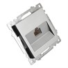 Розетка компьютерная 1-местная RJ-45 (механизм), STEKKER GLS00-7107-03, серия Катрин, серебро - фото 63311