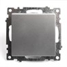 Выключатель 1-клавишный (механизм), STEKKER GLS10-7103-03, 250V, 10А, серия Катрин, серебро - фото 63313